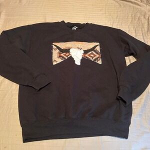 Black crewneck sweatshirt